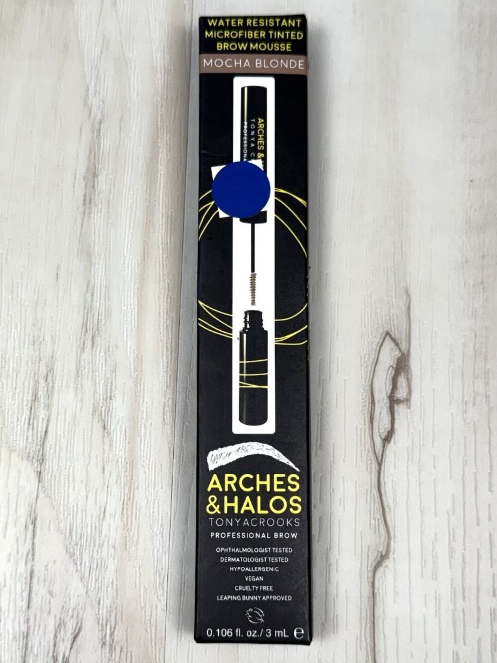 ARCHES & HALOS 3mL Waterproof Microfiber Tinted Brow Mousse MOCHA BLONDE NIB NEW